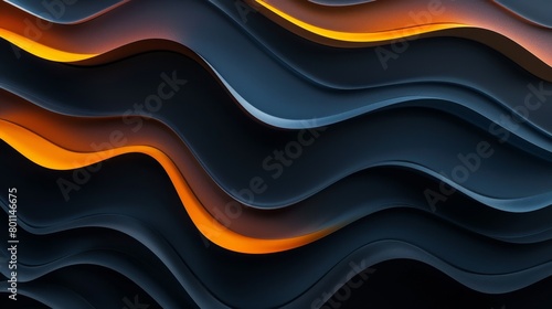 fondo abstracto, ondas azul y naranja