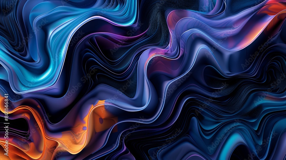 Fototapeta premium fondo abstracto, ondas azul y naranja