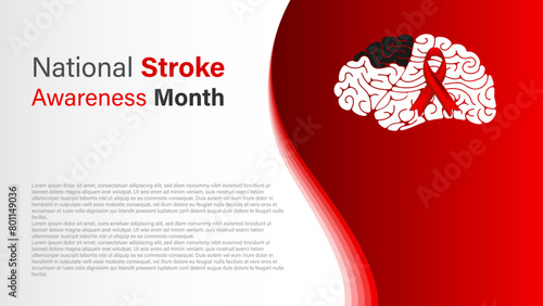National stroke awareness month vector design