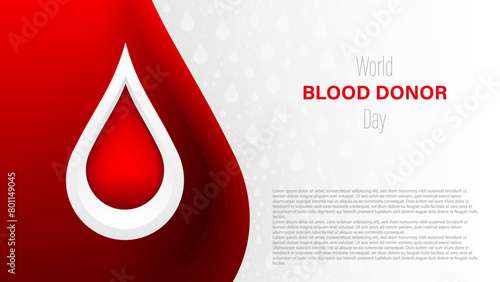 World Blood donor day is observed each year on June 14, vector illustration