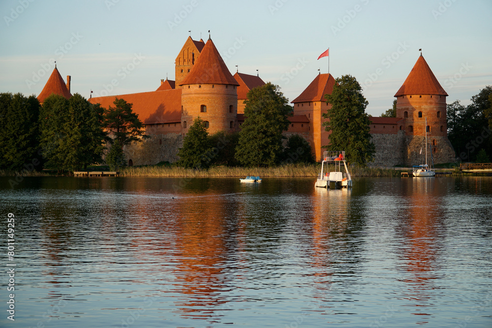 Fototapeta premium Trakai, Lithuania - Medieval castle on Galve Lake
