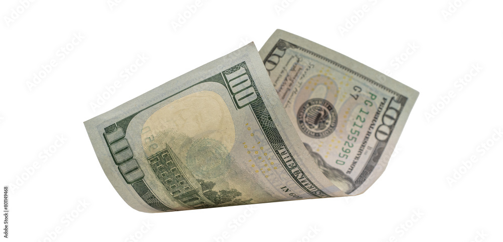 Flying money 100 dollar isolated with clipping path on background. Flying money 100 dollar isolated with clipping path on background.