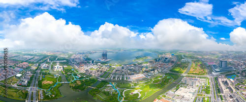 Canvas Print Urban Scenery of Lingang New City in Shanghai, China