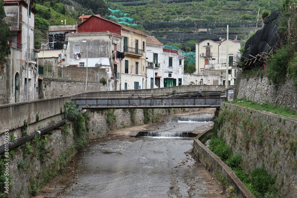 Maiori - Scorcio del fiume Reginna in Via Chiunzi