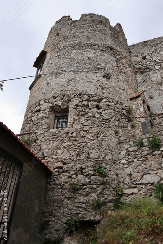 Obraz na płótnie Maiori - Torre del Castello di Thoroplano dalla scala di accesso w salonie