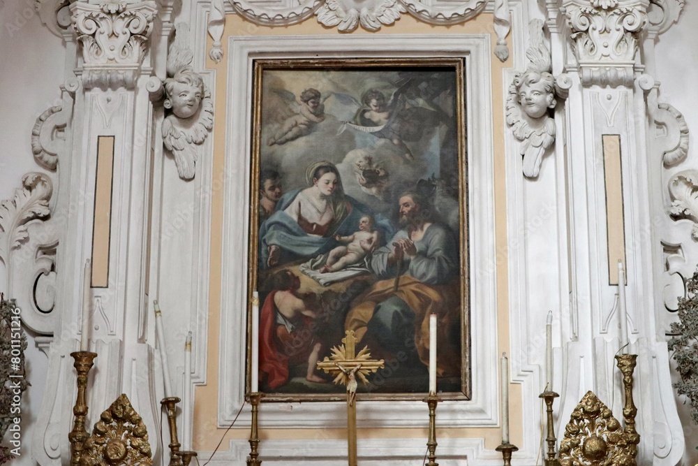 Maiori - Dipinto settecentesco della Nativita nella Chiesa di San Domenico