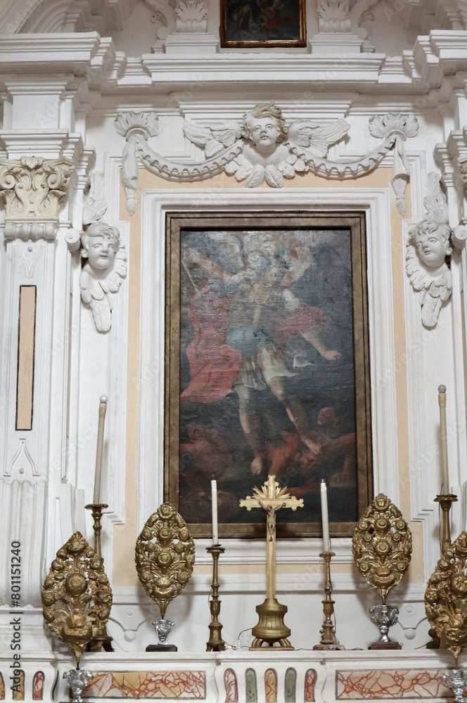 Maiori - Dipinto settecentesco di San Michele Arcangelo nella Chiesa di San Domenico