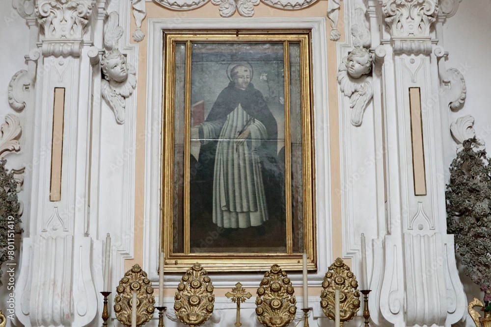 Maiori - Dipinto seicentesco San Domenico nella Chiesa di San Domenico