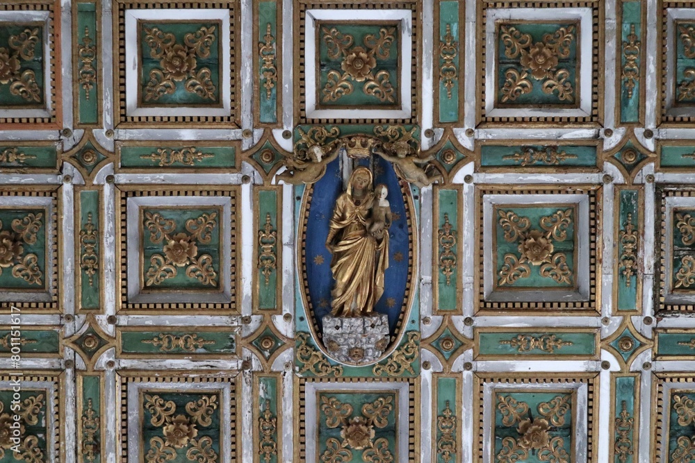 Maiori - Particolare del soffitto della Chiesa di Santa Maria a Mare