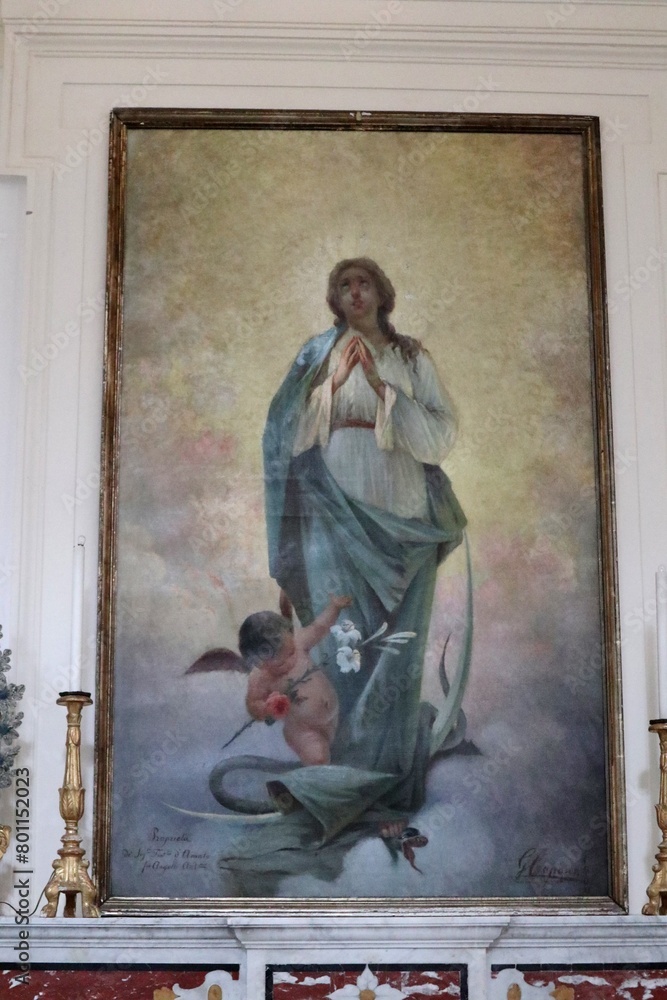 Maiori - Dipinto dell'Immacolata Concezione nel Santuario di Santa Maria a Mare