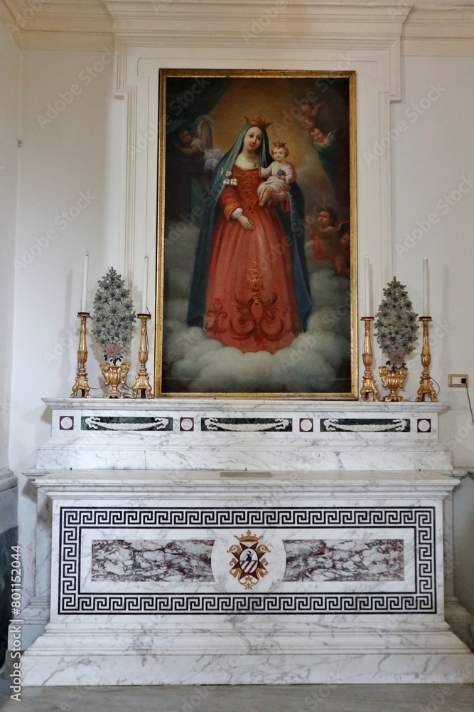 Maiori - Dipinto ottocentesco La Madonna dell'Avvocata nel Santuario di Santa Maria a Mare