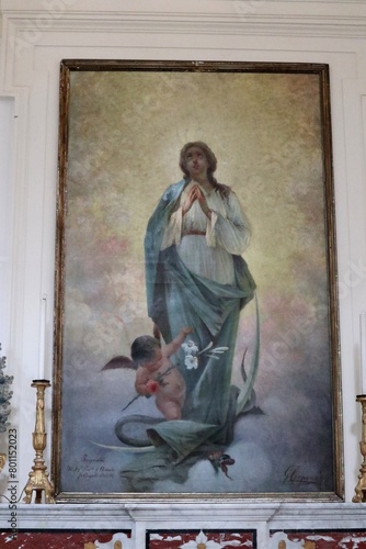 Obraz na płótnie Maiori - Dipinto dell'Immacolata Concezione nel Santuario di Santa Maria a Mare w salonie