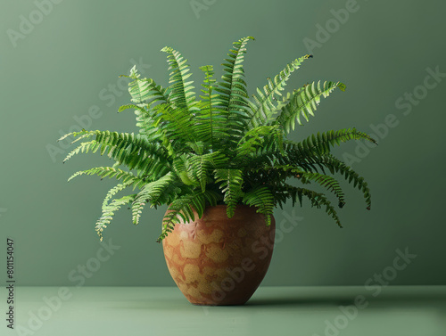 Lush Boston Fern in a mottled pot