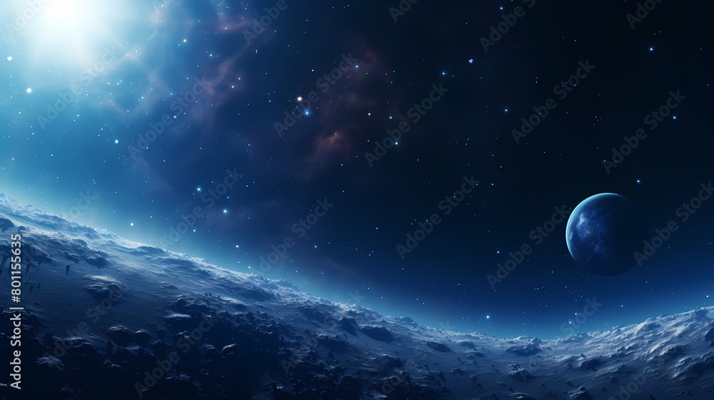 Fototapeta premium Empty moon landscape