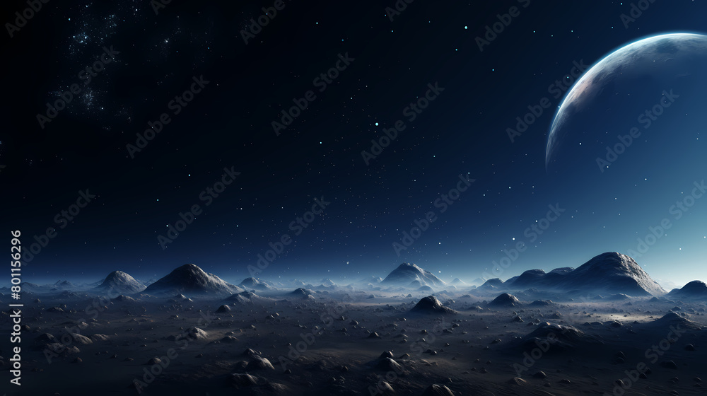 Empty moon landscape Empty moon landscape