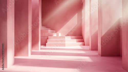 stage for product photography pastel pink