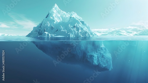 Antarctic Sea Iceberg Melting A Climate Change Crisis and Environmental Call to Action photo
