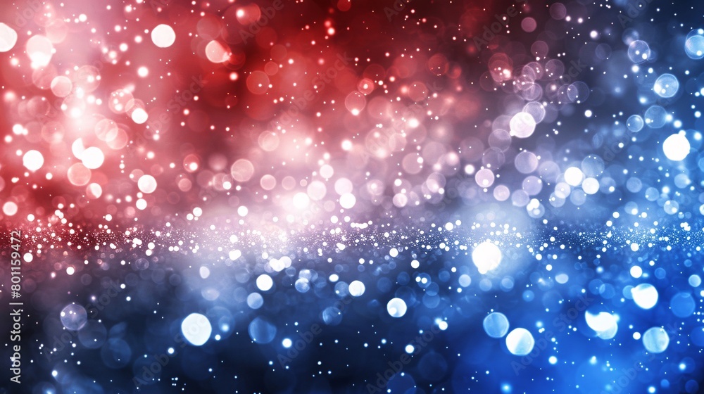 Abstract background of red, blue and white bokeh lights. Abstract background of red, blue and white bokeh lights.