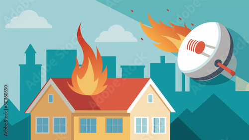 A smoke detector alerting residents of a potential danger and allowing them to take action.