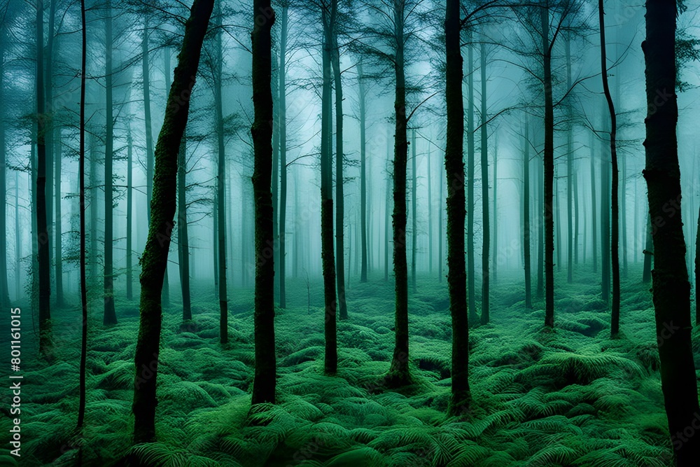 Fototapeta premium a rainy forest