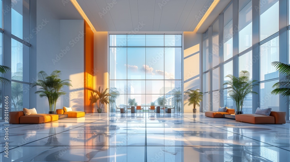 Office Building Interior, Modern Future Office Office Building Interior, Modern Future Office