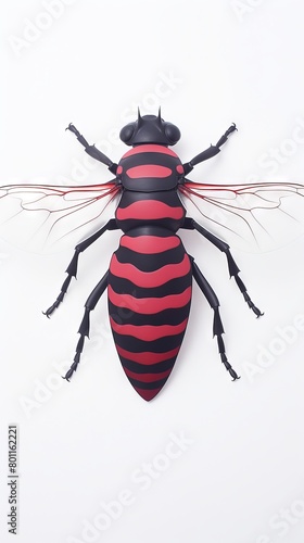 This is a digital art of a wasp