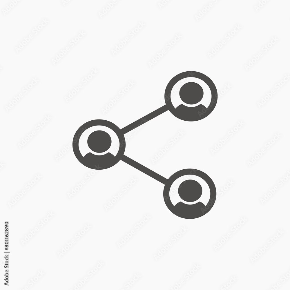 connection people icon vector isolated. business management symbol connection people icon vector isolated. business management symbol