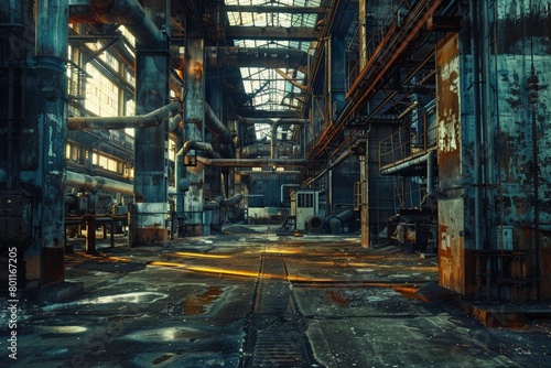 Inside the industrial factory