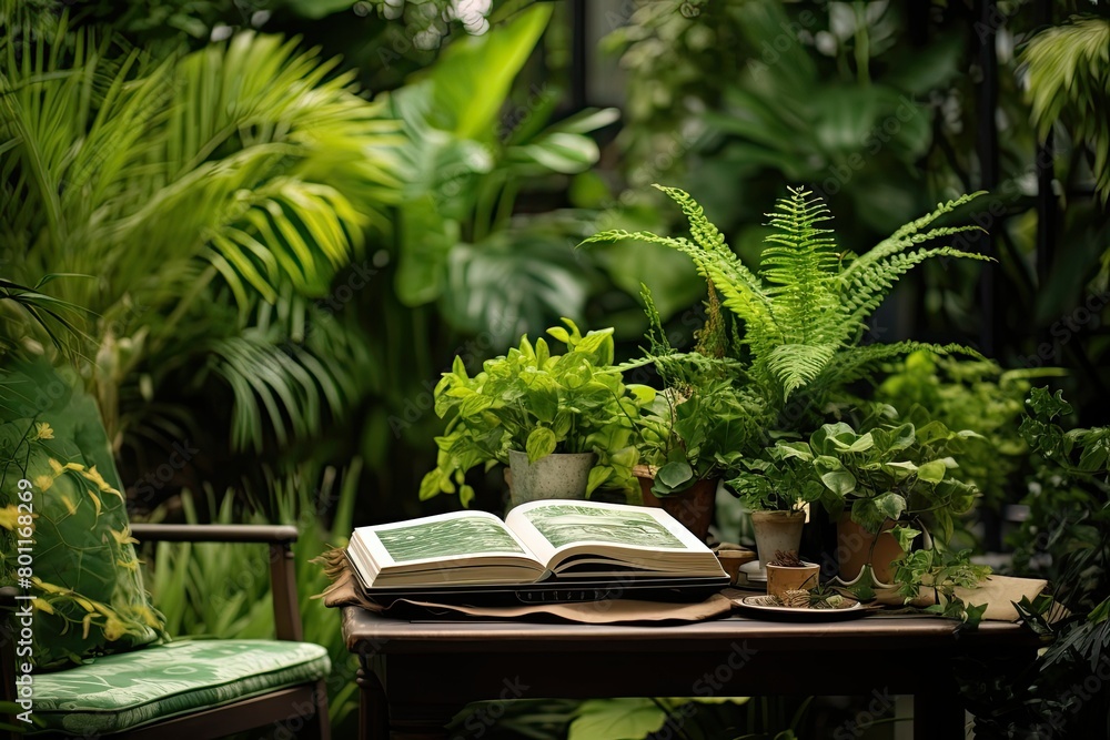 An open book resting on a wooden table, with natural light illuminating the pages. Generative AI An open book resting on a wooden table, with natural light illuminating the pages. Generative AI