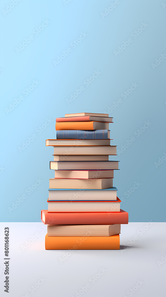 3D rendering of simple book, minimalist style 3D rendering of simple book, minimalist style