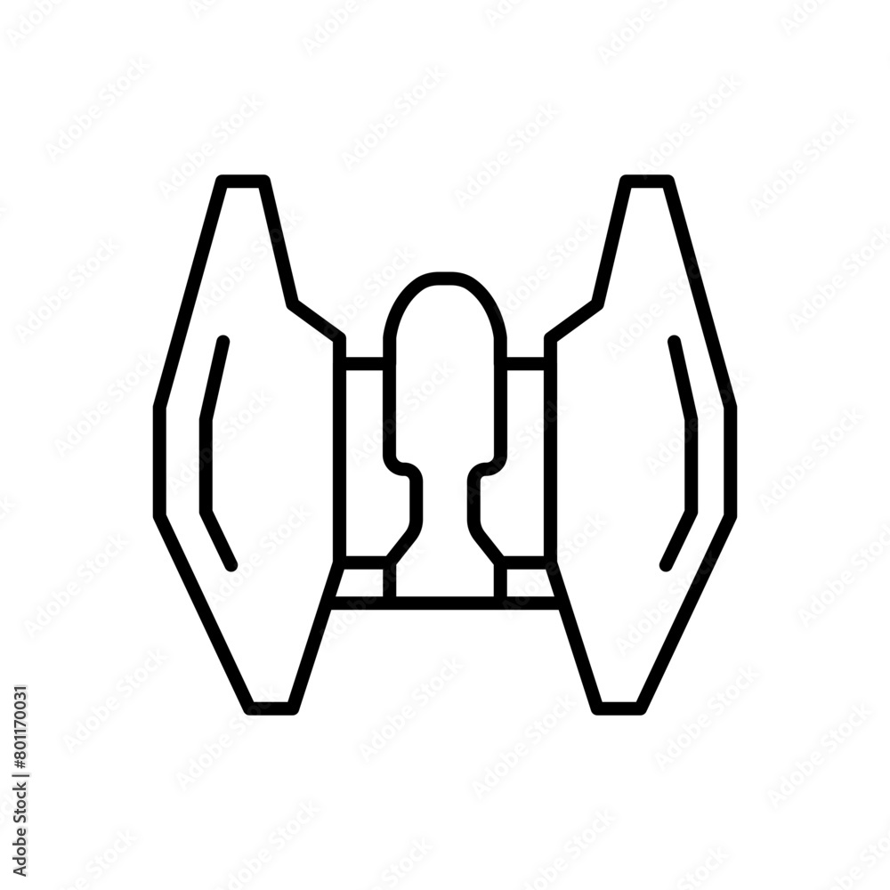 Spaceship outline icons, minimalist vector illustration ,simple transparent graphic element .Isolated on white background Spaceship outline icons, minimalist vector illustration ,simple transparent graphic element .Isolated on white background