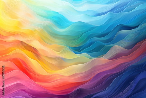 Vibrant Abstract Waves Colorful Fluid Gradient Artwork