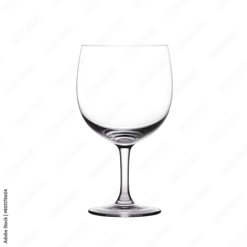 Elegant Empty Wine Glass on transparent