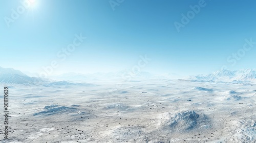  From a lofty vantage point, behold a panorama of mountain ranges against a brilliant blue backdrop