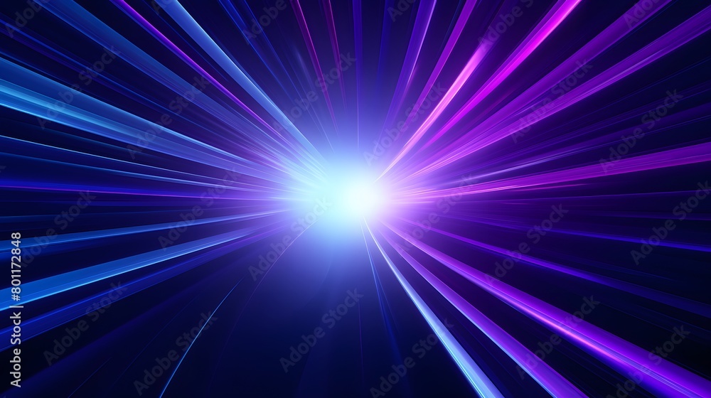 Radial blue and pruple light through the tunnel glowing in the darkness for print designs templates, Advertising materials, Email Newsletters, Header webs, e commerce signs retail shopping, advertisem