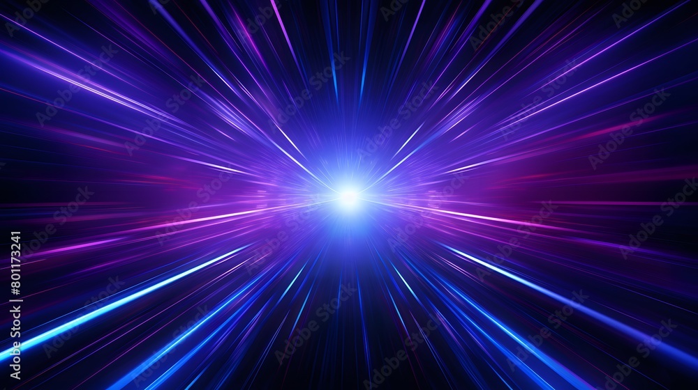 Radial blue and pruple light through the tunnel glowing in the darkness for print designs templates, Advertising materials, Email Newsletters, Header webs, e commerce signs retail shopping, advertisem