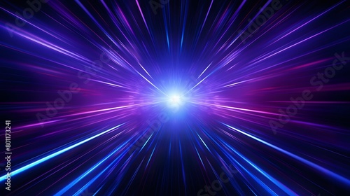 Radial blue and pruple light through the tunnel glowing in the darkness for print designs templates, Advertising materials, Email Newsletters, Header webs, e commerce signs retail shopping, advertisem