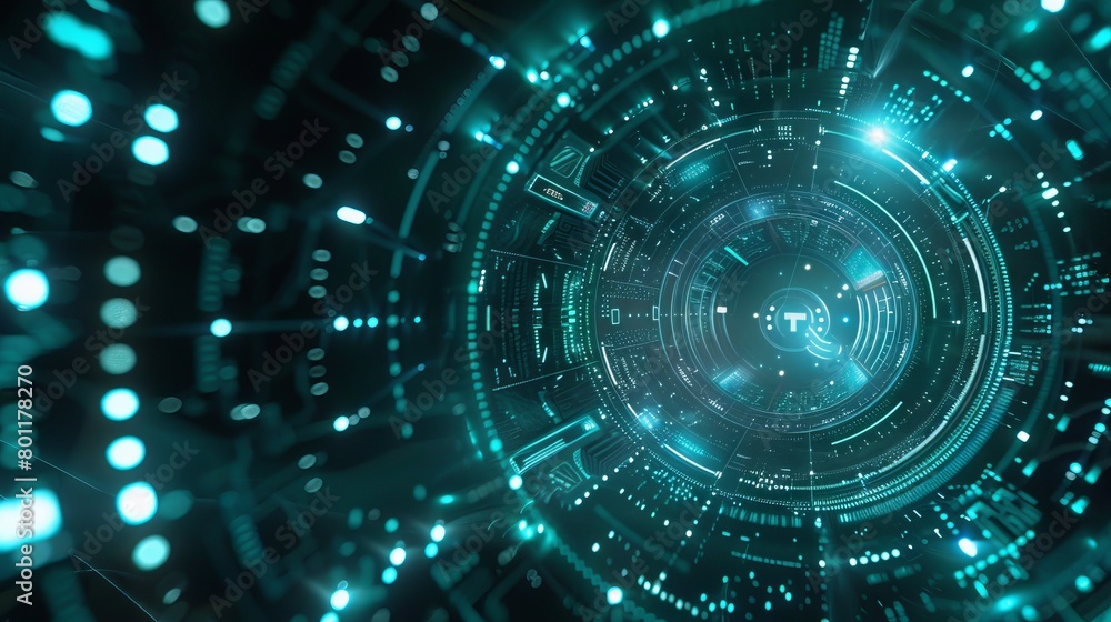 Abstract Digital Technology Background with Futuristic Blue and Black Circuit Lines and Binary Code Patterns Abstract Digital Technology Background with Futuristic Blue and Black Circuit Lines and Binary Code Patterns