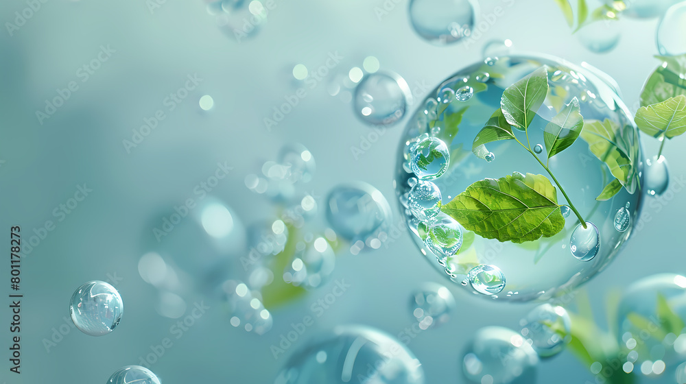 Essence, water molecules, hydration, cosmetics, health care Essence, water molecules, hydration, cosmetics, health care