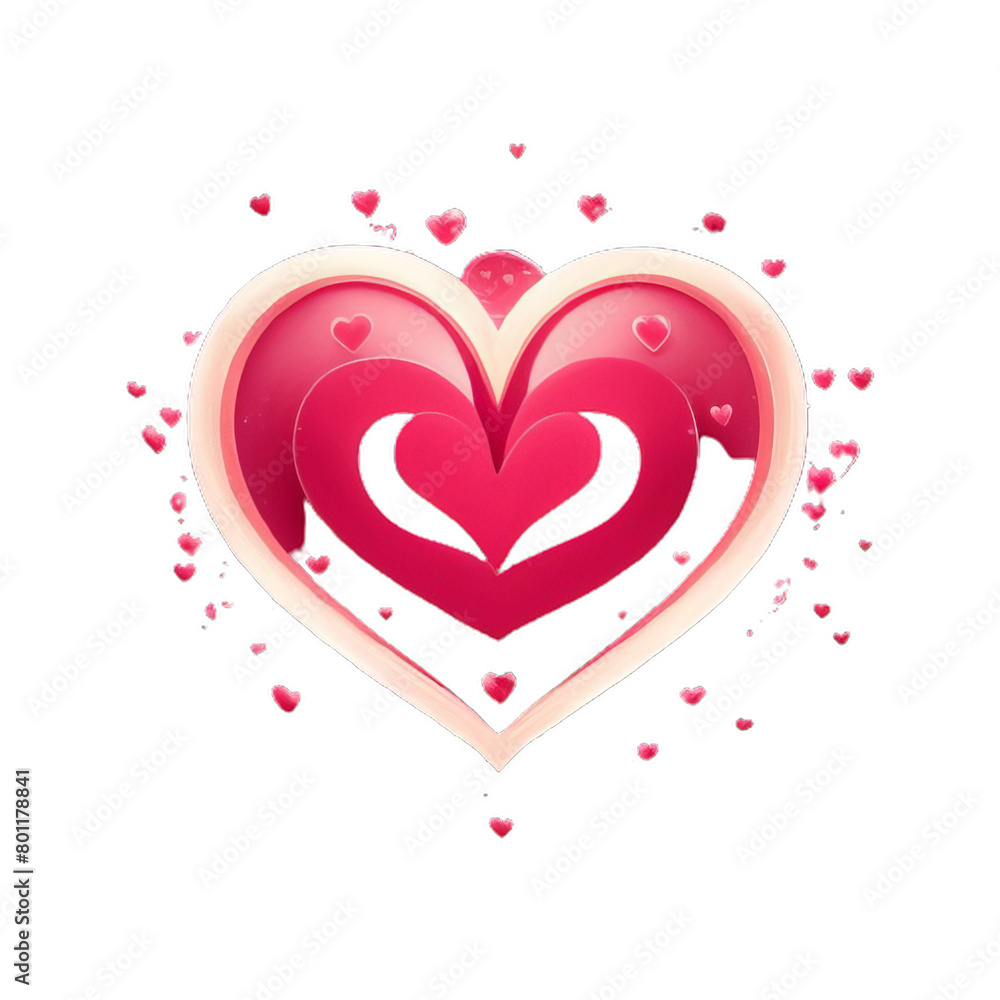 Red heart shape isolated on white Red heart shape isolated on white