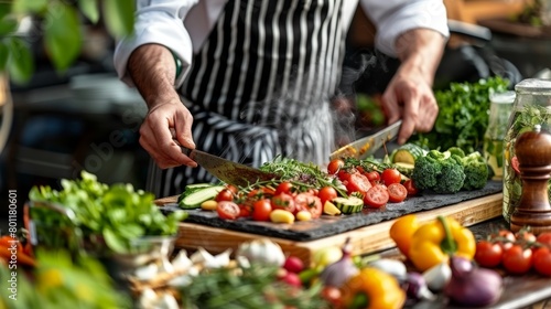 Vegetarian cooking class participants artfully plate creations under chef s expert guidance