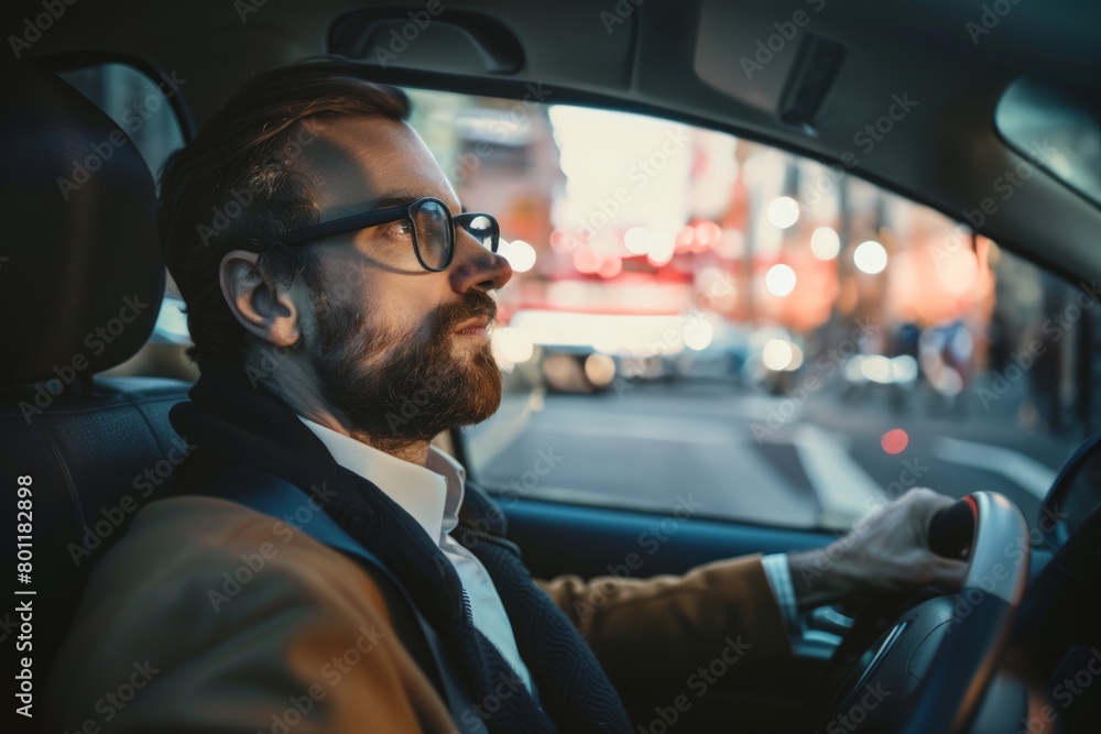 An American office bound workers navigating morning commute An American office bound workers navigating morning commute