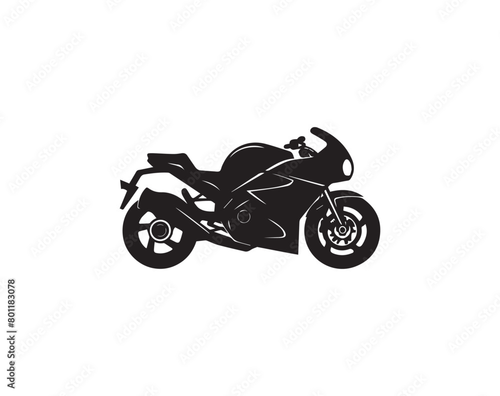 Motorcycle icon and symbol vector template illustration. Motorcycle silhouette.