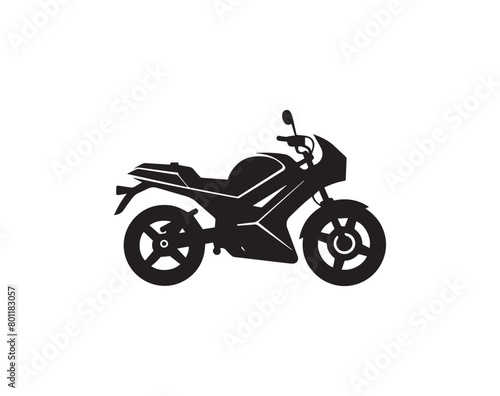 Motorcycle icon and symbol vector template illustration. Motorcycle silhouette. © Mahmud Creative