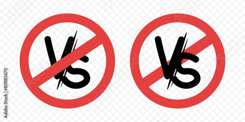 No versus battle. Ban VS. Fight is off
