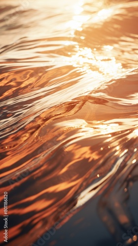 Flowing water in the sunlight dynamic and stylish