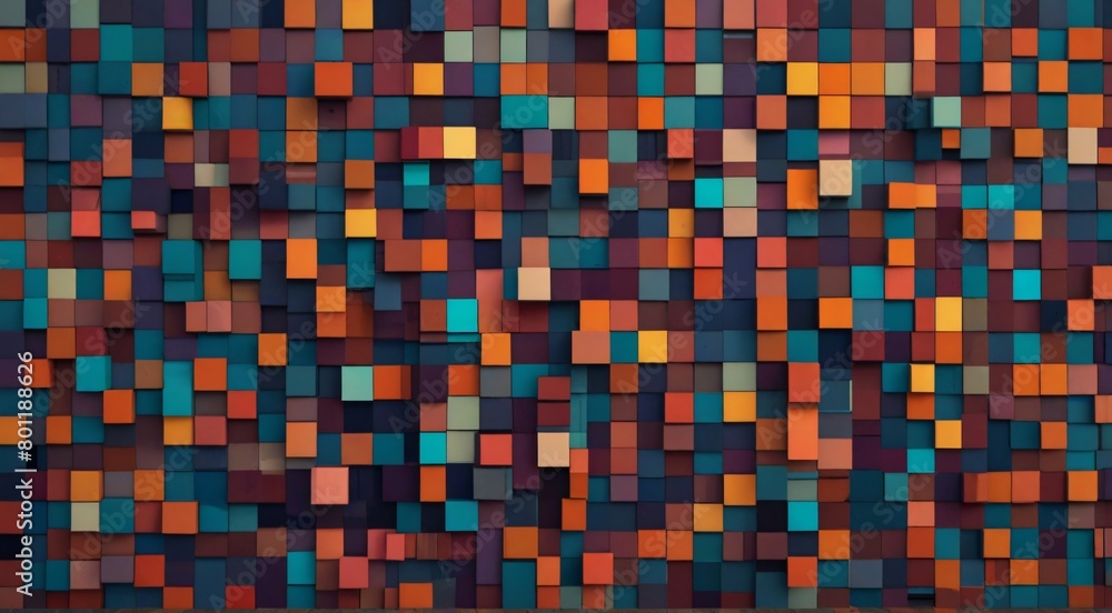 abstract pattern of squares and rectangles