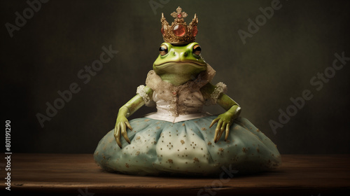 sastatools_cute_lady_frog_in_dress_and_crown_sitting_on_the_cha_ef7b1eb3