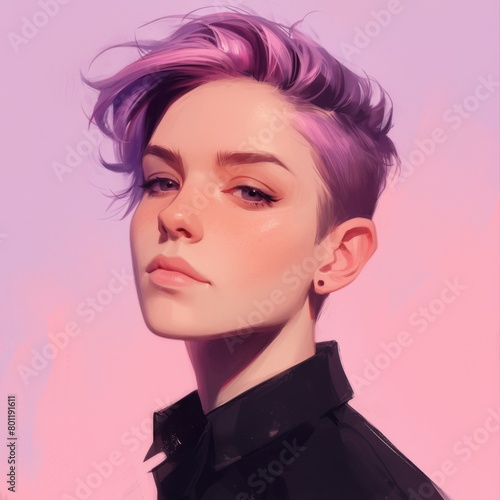 Avatar of Androgynous Non-Binary Queer Character