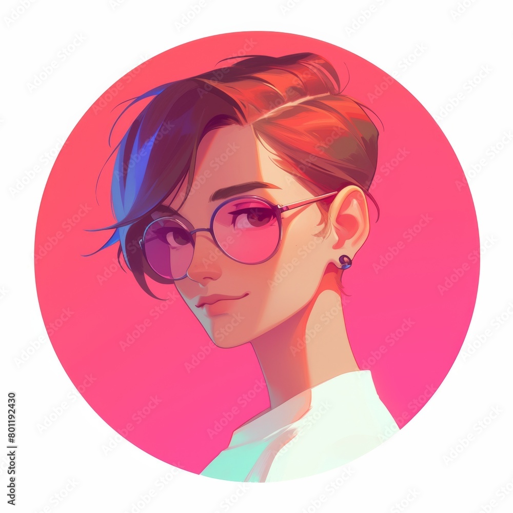 Avatar of Androgynous Non-Binary Queer Character Avatar of Androgynous Non-Binary Queer Character